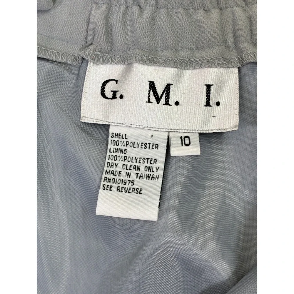 Vintage GMI Gray Pencil Midi Skirt Women Size 10 Waist Lightweight Office